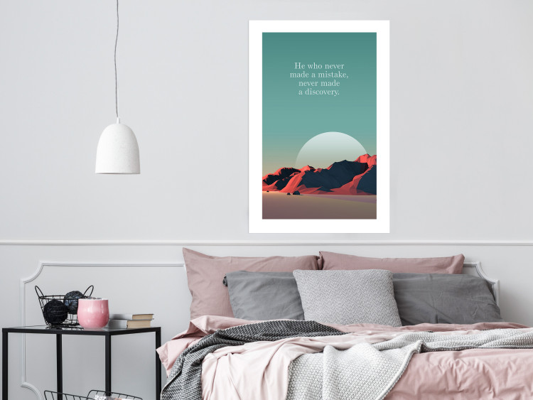 Wall Poster He who never made a mistake - mountains and motivational English quote 114419 additionalImage 2