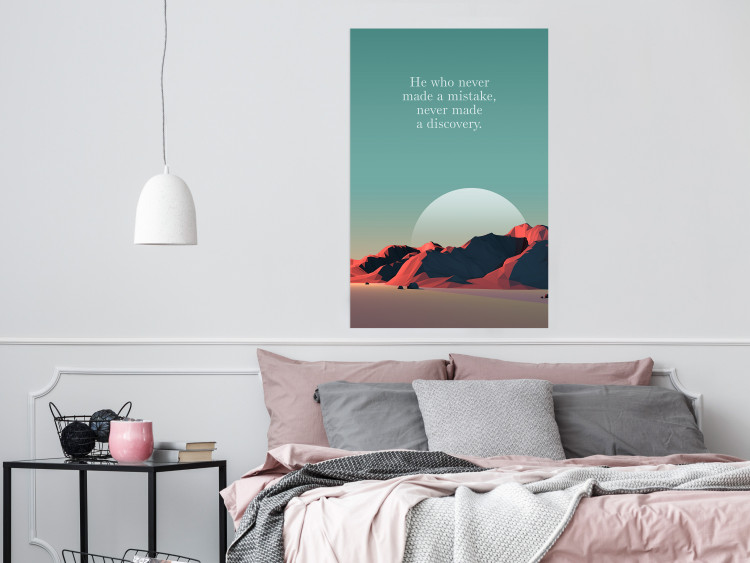 Wall Poster He who never made a mistake - mountains and motivational English quote 114419 additionalImage 23