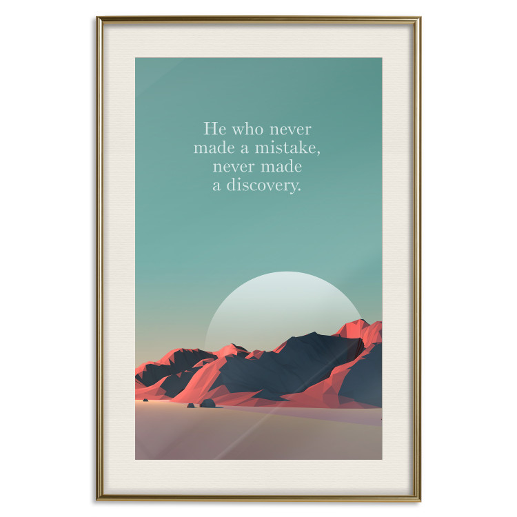 Wall Poster He who never made a mistake - mountains and motivational English quote 114419 additionalImage 19