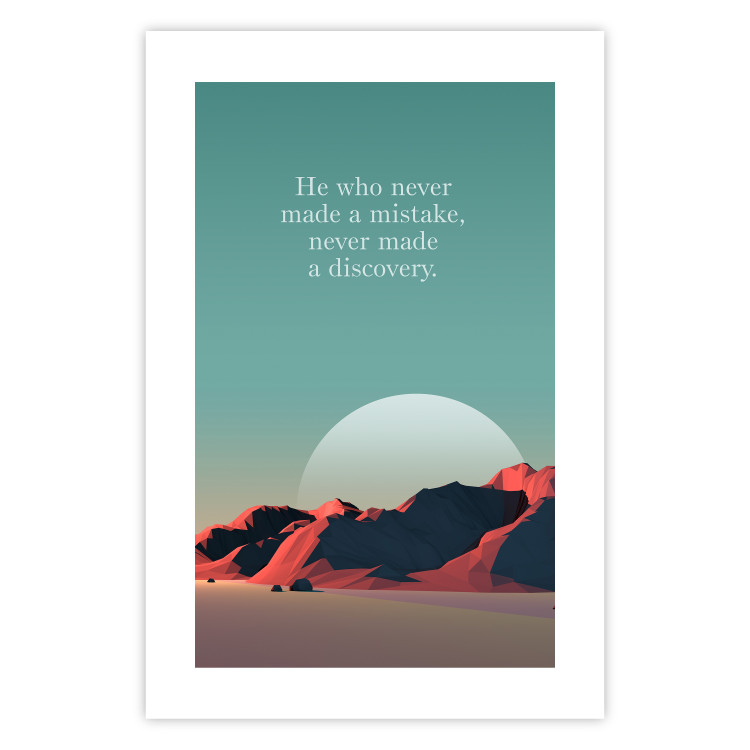 Wall Poster He who never made a mistake - mountains and motivational English quote 114419 additionalImage 25