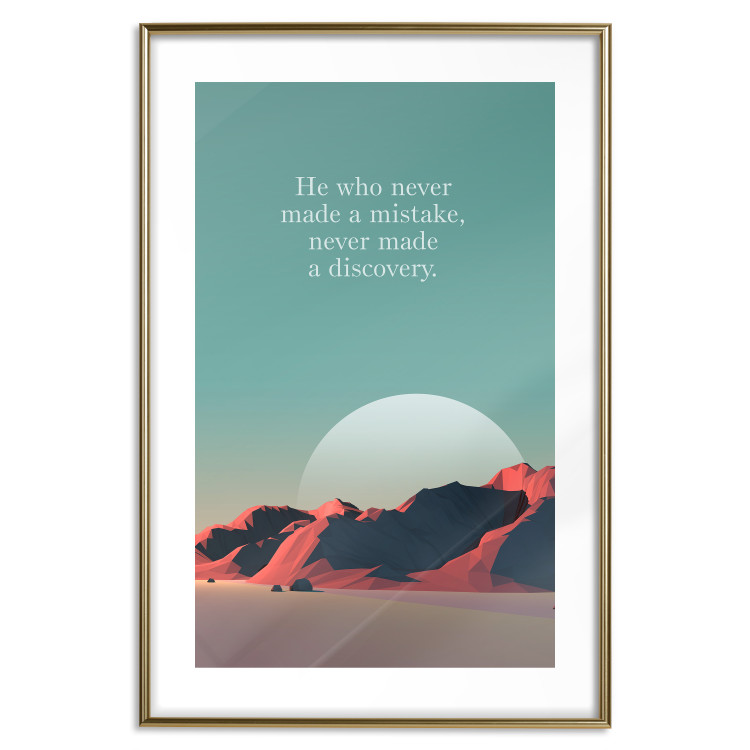 Wall Poster He who never made a mistake - mountains and motivational English quote 114419 additionalImage 14