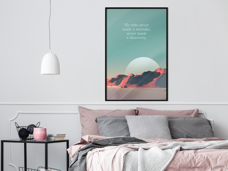 Wall Poster He who never made a mistake - mountains and motivational English quote 114419 additionalImage 3
