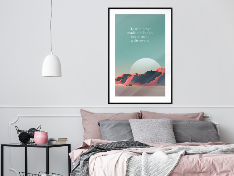 Wall Poster He who never made a mistake - mountains and motivational English quote 114419 additionalImage 4