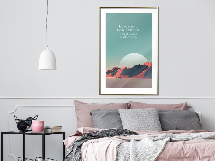 Wall Poster He who never made a mistake - mountains and motivational English quote 114419 additionalImage 15