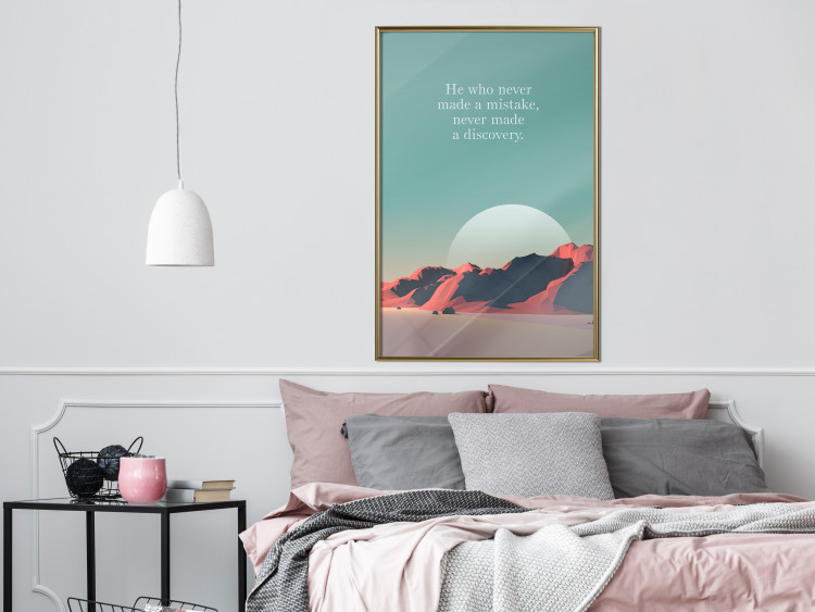 Wall Poster He who never made a mistake - mountains and motivational English quote 114419 additionalImage 7