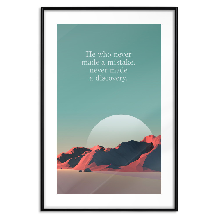 Wall Poster He who never made a mistake - mountains and motivational English quote 114419 additionalImage 17