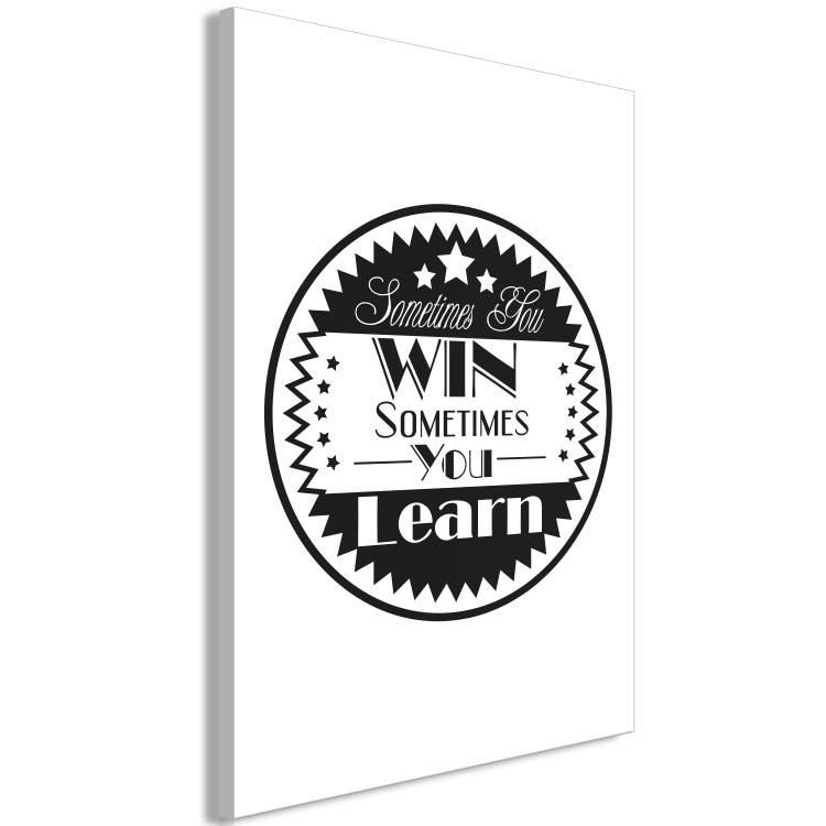 Canvas Print Inspirational Graphic Design (1-part) - Black and White Texts in a Circle 114719 additionalImage 2