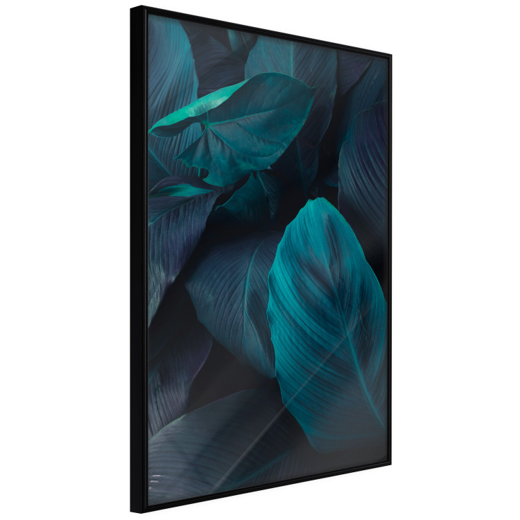 Poster Jungle night - composition with large dark green tropical leaves 115119 additionalImage 12