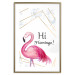 Wall Poster Hi Flamingo! - geometric composition with a pink bird and texts 115319 additionalThumb 16
