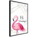 Wall Poster Hi Flamingo! - geometric composition with a pink bird and texts 115319 additionalThumb 10