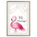 Wall Poster Hi Flamingo! - geometric composition with a pink bird and texts 115319 additionalThumb 19