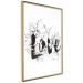 Wall Poster Love in Flowers - black and white composition with a sign among vegetation 116519 additionalThumb 12