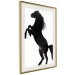 Wall Poster Horse Dance - black and white composition with the silhouette of a standing horse 118919 additionalThumb 2