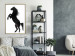 Wall Poster Horse Dance - black and white composition with the silhouette of a standing horse 118919 additionalThumb 15