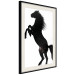 Wall Poster Horse Dance - black and white composition with the silhouette of a standing horse 118919 additionalThumb 3
