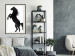 Wall Poster Horse Dance - black and white composition with the silhouette of a standing horse 118919 additionalThumb 22