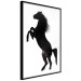 Wall Poster Horse Dance - black and white composition with the silhouette of a standing horse 118919 additionalThumb 13