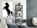 Wall Poster Horse Dance - black and white composition with the silhouette of a standing horse 118919 additionalThumb 23