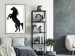Wall Poster Horse Dance - black and white composition with the silhouette of a standing horse 118919 additionalThumb 21