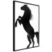 Wall Poster Horse Dance - black and white composition with the silhouette of a standing horse 118919 additionalThumb 12