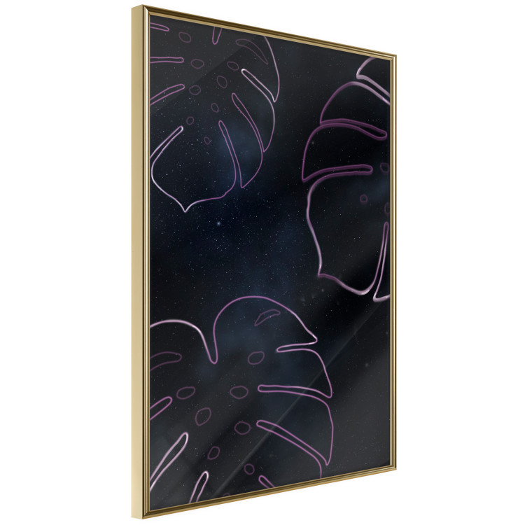 Poster Galactic Monstera - abstract neon monstera leaf in space 122619 additionalImage 12