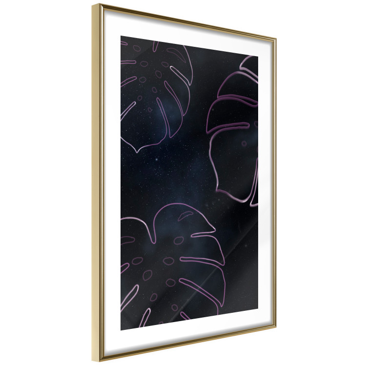 Poster Galactic Monstera - abstract neon monstera leaf in space 122619 additionalImage 6