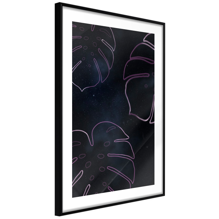 Poster Galactic Monstera - abstract neon monstera leaf in space 122619 additionalImage 11