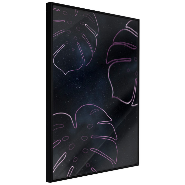 Poster Galactic Monstera - abstract neon monstera leaf in space 122619 additionalImage 10