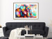Wall Poster Elephant's Gaze - abstract colorful animal on a multicolored background 127319 additionalThumb 13