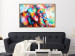 Wall Poster Elephant's Gaze - abstract colorful animal on a multicolored background 127319 additionalThumb 5