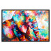 Wall Poster Elephant's Gaze - abstract colorful animal on a multicolored background 127319 additionalThumb 16