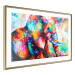 Wall Poster Elephant's Gaze - abstract colorful animal on a multicolored background 127319 additionalThumb 7