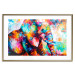 Wall Poster Elephant's Gaze - abstract colorful animal on a multicolored background 127319 additionalThumb 14