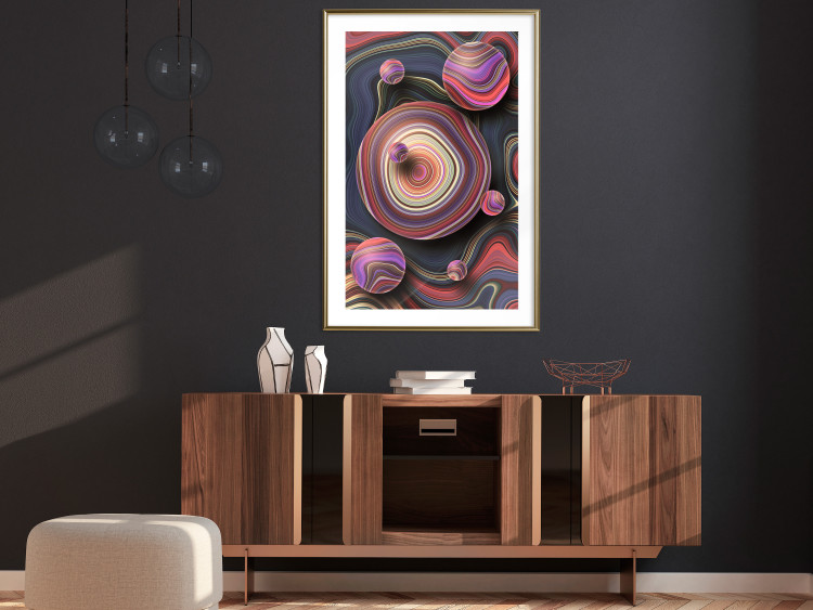 Wall Poster Drops of Fantasy - abstract composition of colorful spheres with waves 128019 additionalImage 13