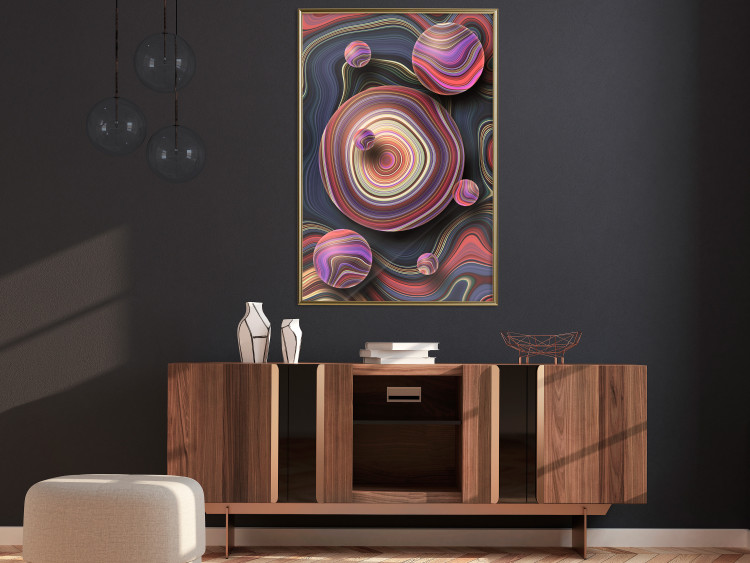 Wall Poster Drops of Fantasy - abstract composition of colorful spheres with waves 128019 additionalImage 5
