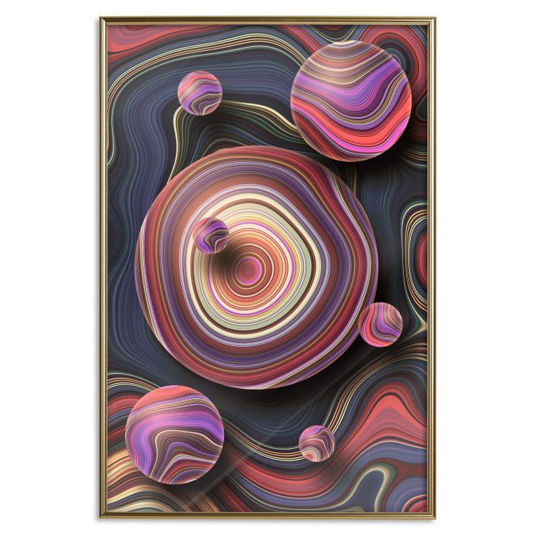 Wall Poster Drops of Fantasy - abstract composition of colorful spheres with waves 128019 additionalImage 17