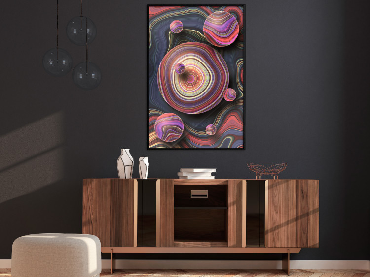 Wall Poster Drops of Fantasy - abstract composition of colorful spheres with waves 128019 additionalImage 4