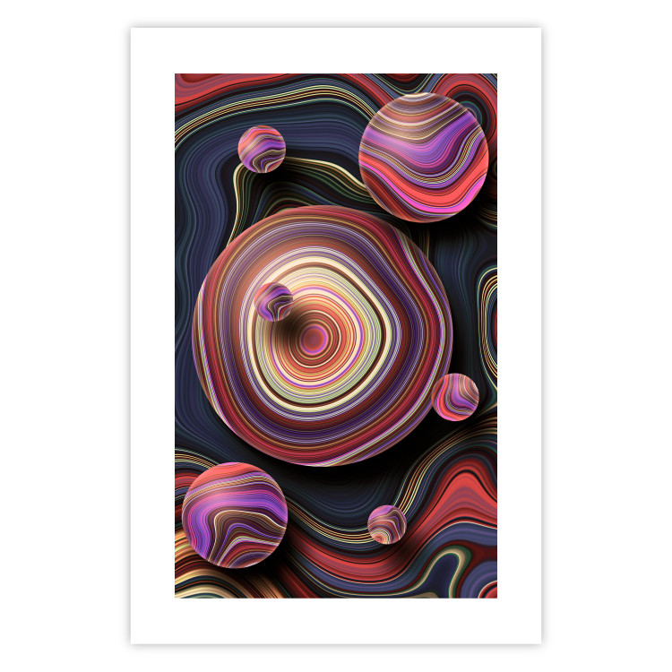 Wall Poster Drops of Fantasy - abstract composition of colorful spheres with waves 128019 additionalImage 19