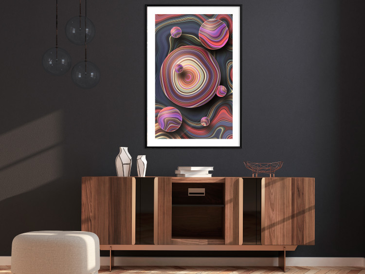 Wall Poster Drops of Fantasy - abstract composition of colorful spheres with waves 128019 additionalImage 18