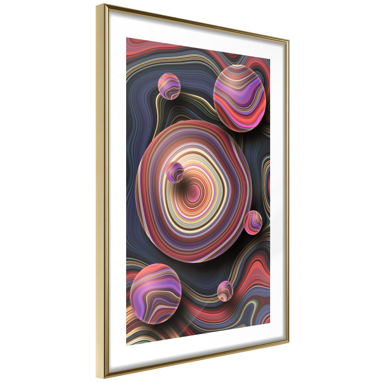 Wall Poster Drops of Fantasy - abstract composition of colorful spheres with waves 128019 additionalImage 7