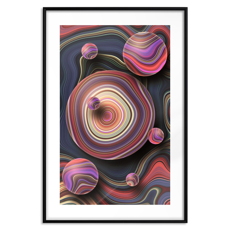 Wall Poster Drops of Fantasy - abstract composition of colorful spheres with waves 128019 additionalImage 15