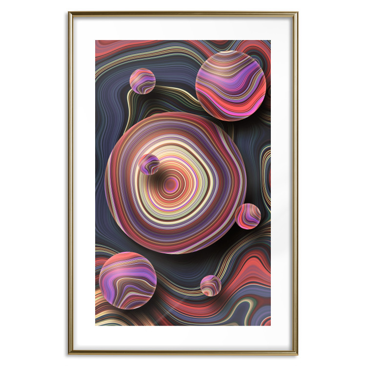 Wall Poster Drops of Fantasy - abstract composition of colorful spheres with waves 128019 additionalImage 14