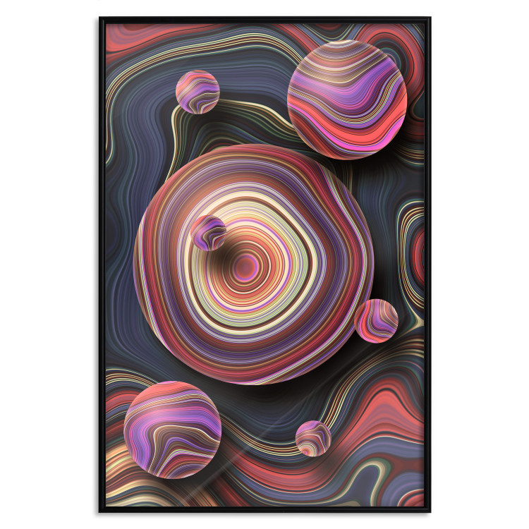 Wall Poster Drops of Fantasy - abstract composition of colorful spheres with waves 128019 additionalImage 16