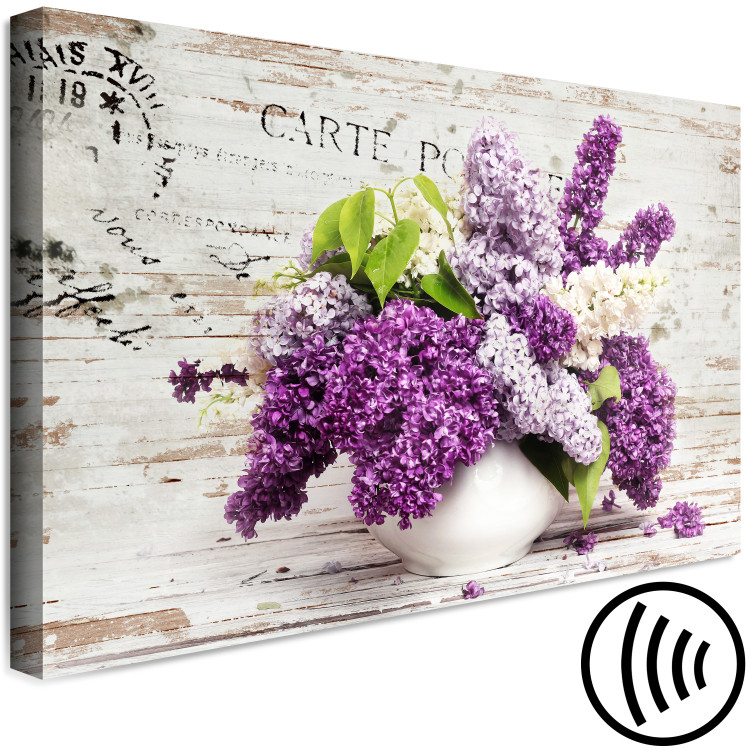 Canvas Print May Bouquet (1-part) wide - lavender flowers in vintage style 128419 additionalImage 6