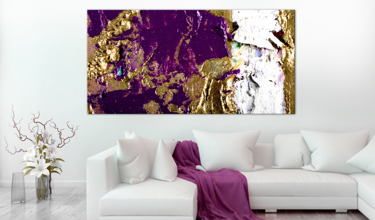 Large canvas print Purple Wave II [Large Format] 128619 additionalImage 6