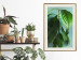 Wall Poster Avocado - tall plant with green leaves against a turquoise wall 129919 additionalThumb 22