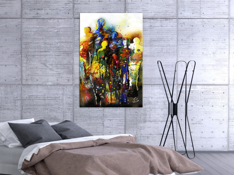 Canvas We Are Unity (1-piece) Vertical - colorful abstraction of figures 130419 additionalImage 3