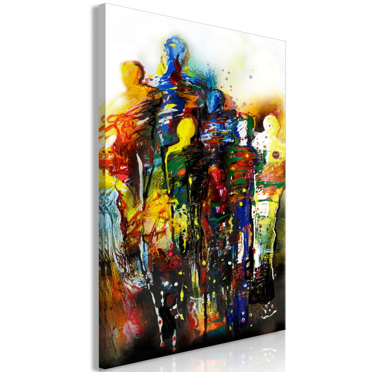 Canvas We Are Unity (1-piece) Vertical - colorful abstraction of figures 130419 additionalImage 2