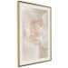 Poster Blossoming Scent - white line art of a flower on an abstract beige background 130819 additionalThumb 3
