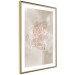 Poster Blossoming Scent - white line art of a flower on an abstract beige background 130819 additionalThumb 9